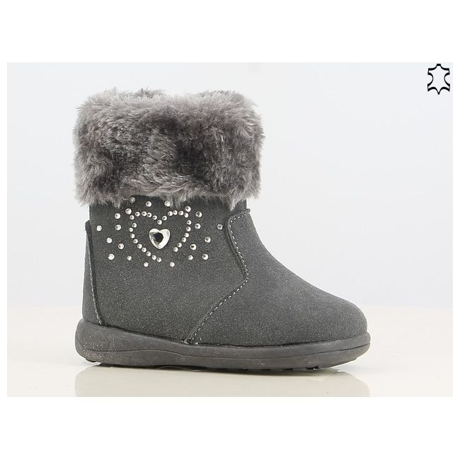 Cizme din piele intoarsa naturala neimblanite - Heart BBB170974