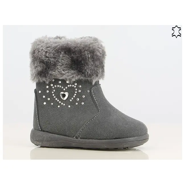 Cizme din piele intoarsa naturala neimblanite - Heart BBB170974