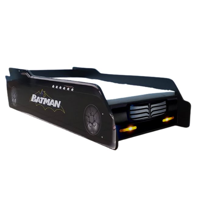 Pat Masina Lui Batman Batmobile Cu Saltea Inclusa De 140x70 Cm CMG2507