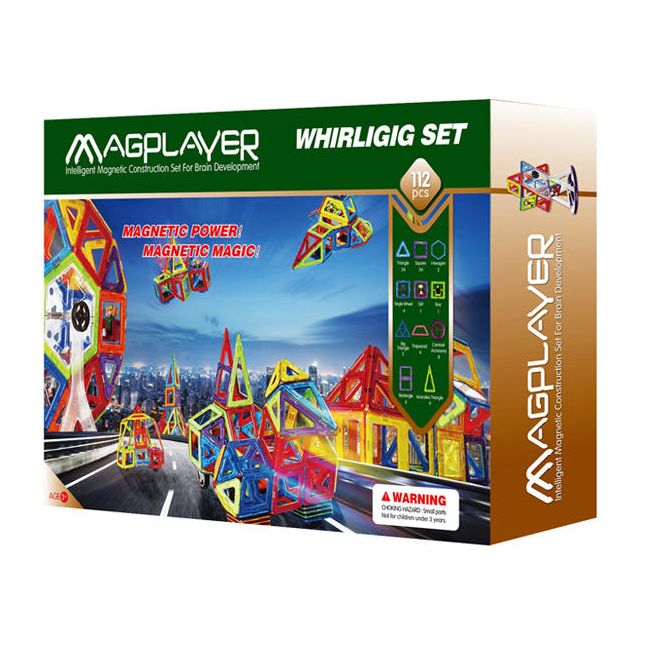 Joc de constructie magnetic - 112 piese