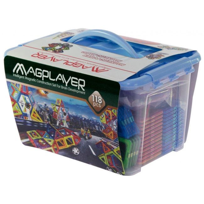 Joc de constructie magnetic - 118 piese
