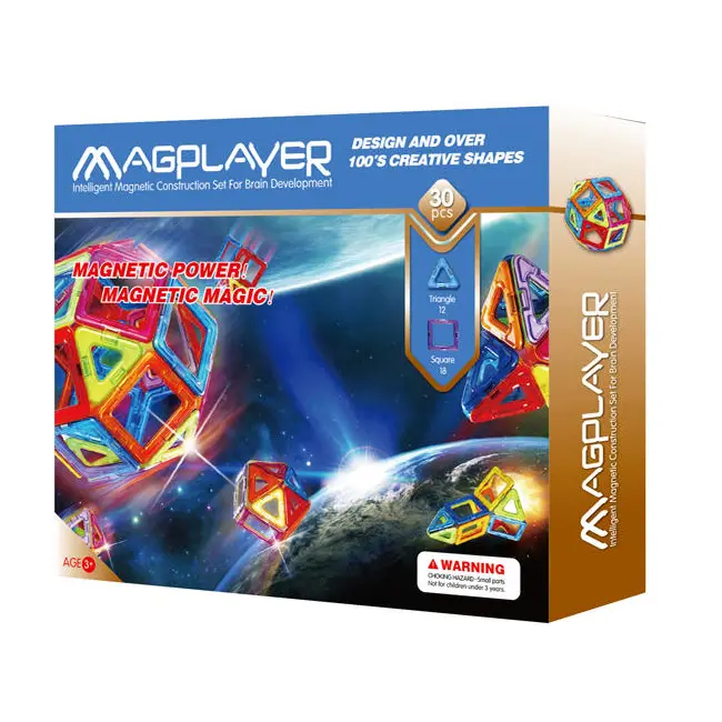 Joc de constructie magnetic - 30 piese