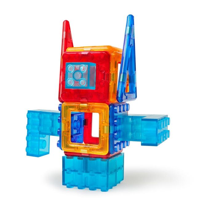 Joc de constructie magnetic - masinuta si robotel