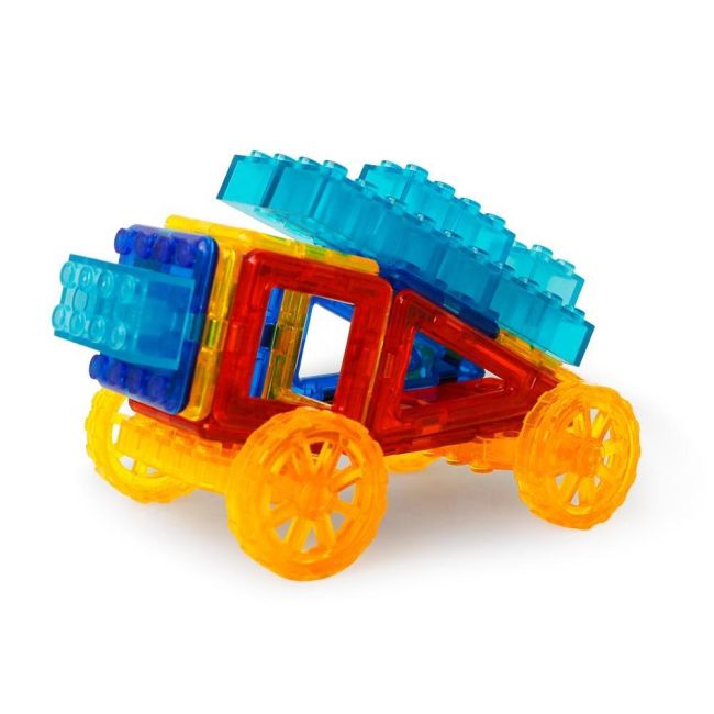 Joc de constructie magnetic - masinuta si robotel