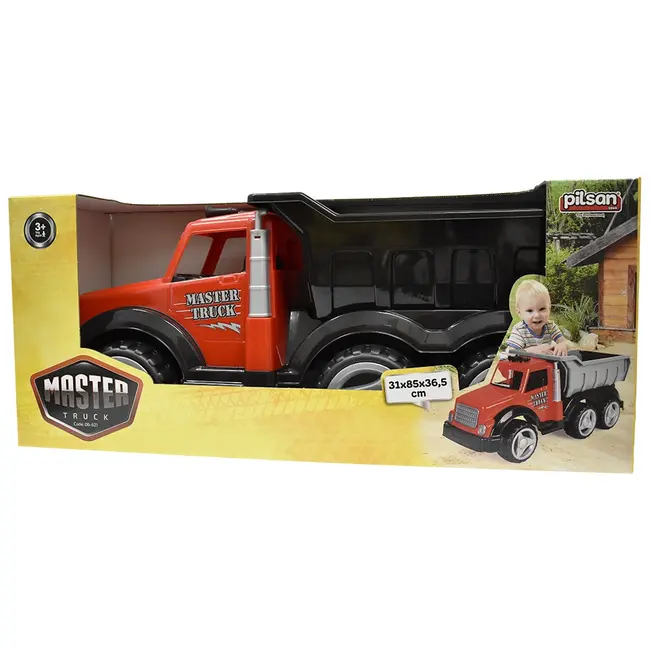 Camion basculant pilsan master truck red hubpl-06-621-re