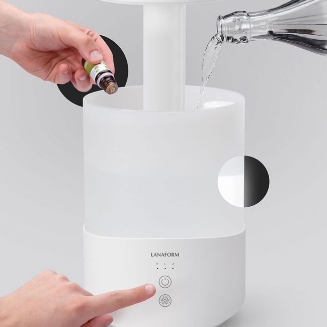 Umidificator aer si difuzor arome 2 in 1 cu ultrasunete Lanaform Dobra SUPLA120124