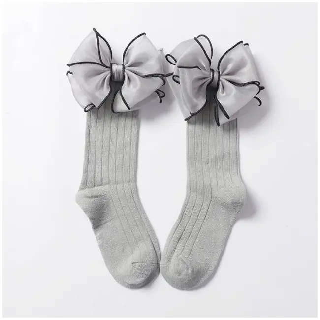 Sosete trei sferturi cu fundita din organza MDSKK112-C12