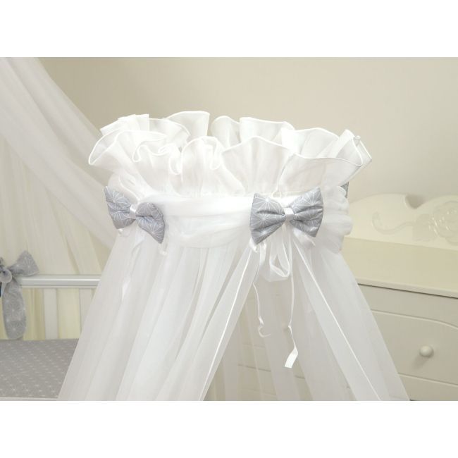 Amy - Baldachin Din Tul, Sky Bunny Gri, Suport De Prindere Inclus, 600x160 Cm Pjb68775+s