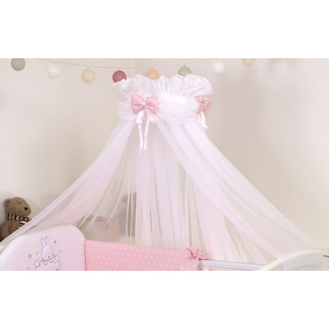 Amy - Baldachin Din Tul, Sky Bunny Roz, Suport De Prindere Inclus, 600x160 Cm Pjb68729+s