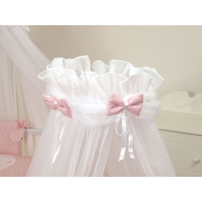 Amy - Baldachin Din Tul, Sky Bunny Roz, Suport De Prindere Inclus, 600x160 Cm Pjb68729+s