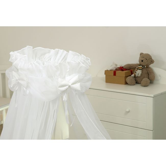 Baldachin Din Tul, Sweet Dreams Alb, 600x160 Cm, Suport Prindere Inclus Pjb66112+s