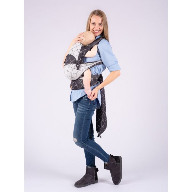 Marsupiu isara quick half buckle diamonda black