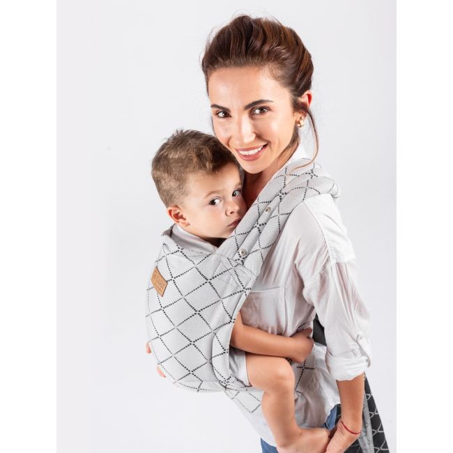Marsupiu isara quick half buckle diamonda gray