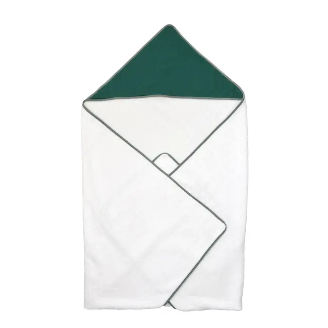 Prosop De Baie Pentru Bebelusi Din Bumbac Muslin, Cu Gluga, Puzzle Verde, 75 X 75 Cm Pjb81853
