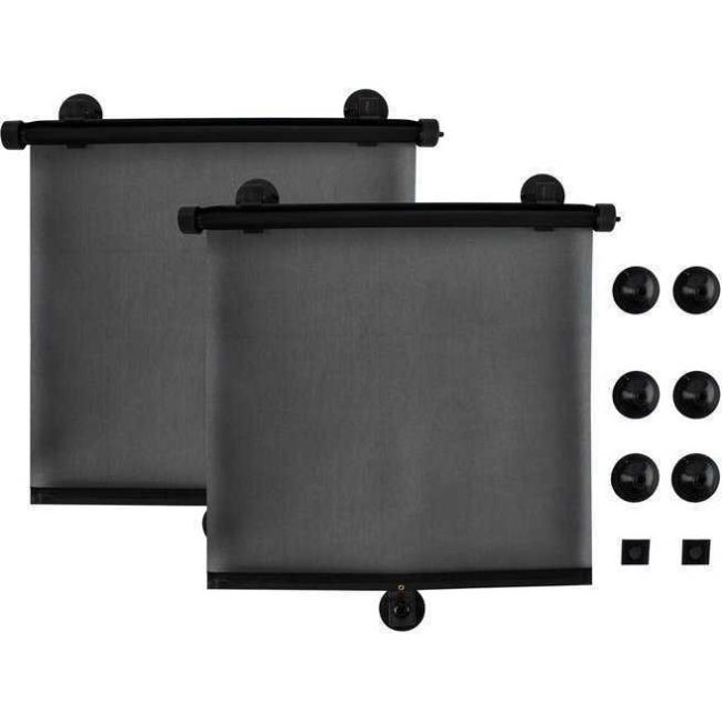 Set 2 parasolare auto retractabile 40x50 cm Iso Trade MY3430 BBJMY3430_Negru