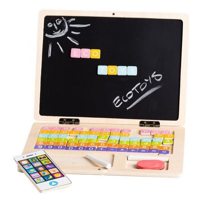 Laptop educational din lemn g068 ecotoys edeg068