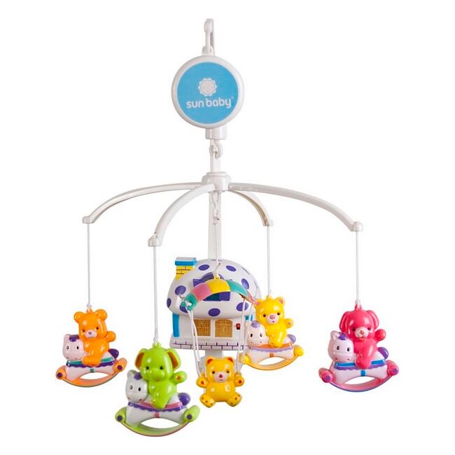 Carusel muzical sun baby 013 cu lampa, sunete si jucarii edeedib10.013.1.1