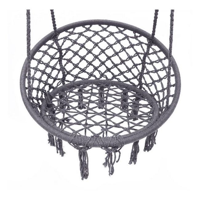 Leagan suspendat pentru interior/exterior, cu spatar, cuib de barza, gri, gw-076 edeedigw-076grey