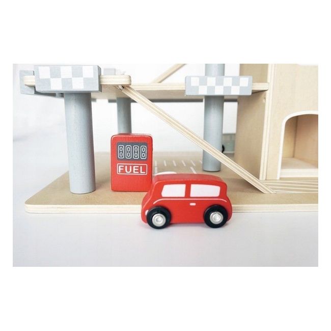 Parcare din lemn cu etaje si lift ecotoys ca12104 edeedica12104
