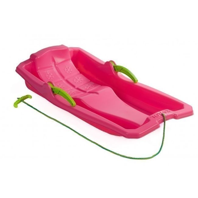 Sanie copii marmat karol cu manere si frana - roz edeedi6012pink