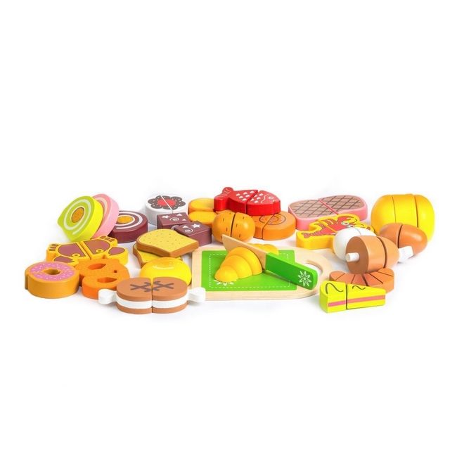Set alimente din lemn ecotoys 23 buc edeeditl87115