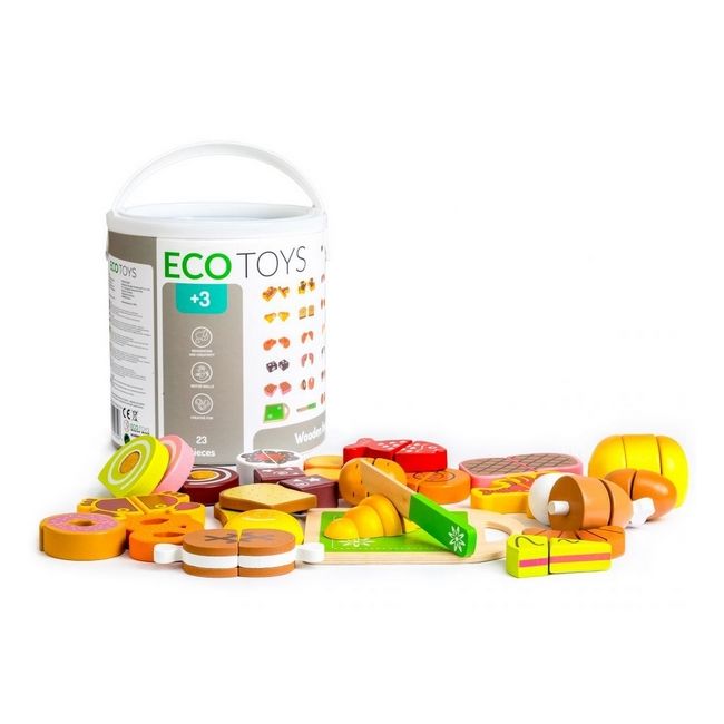Set alimente din lemn ecotoys 23 buc edeeditl87115