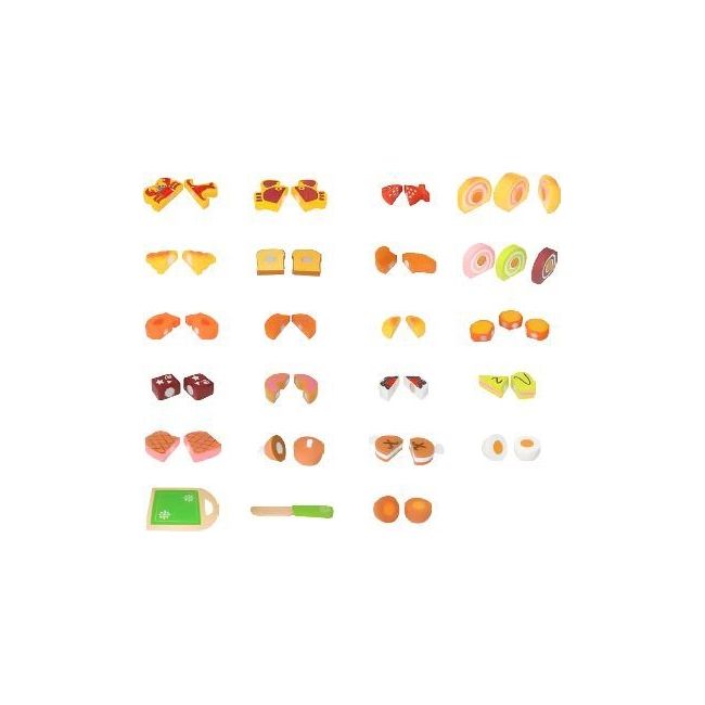 Set alimente din lemn ecotoys 23 buc edeeditl87115
