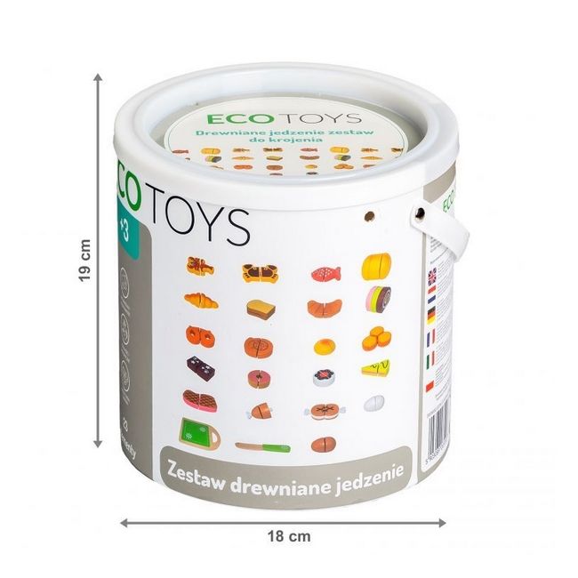 Set alimente din lemn ecotoys 23 buc edeeditl87115