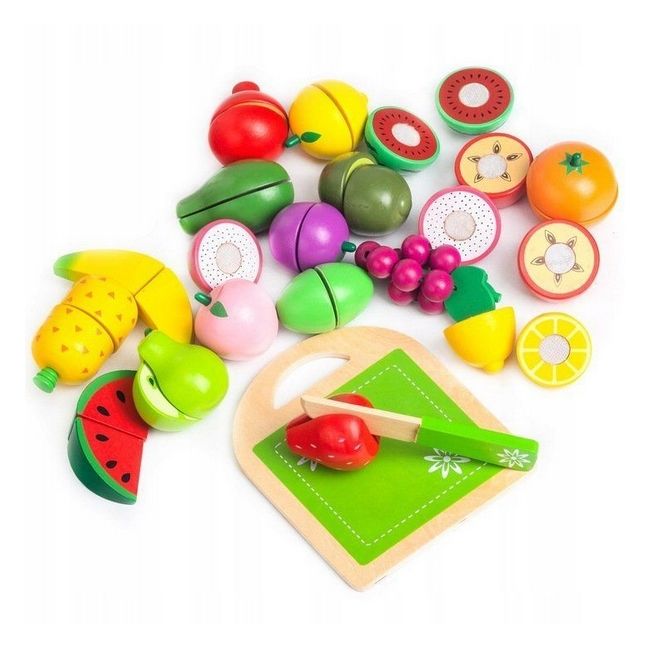 Set fructe din lemn ecotoys 20 buc edeeditl87114
