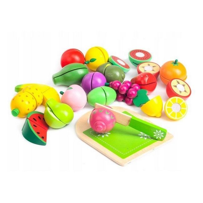 Set fructe din lemn ecotoys 20 buc edeeditl87114
