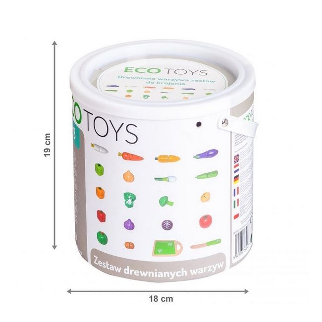 Set legume din lemn ecotoys 20 buc edeeditl87113