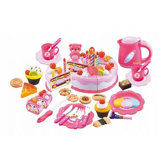 Set tort aniversar cu accesorii ecotoys edehc324745
