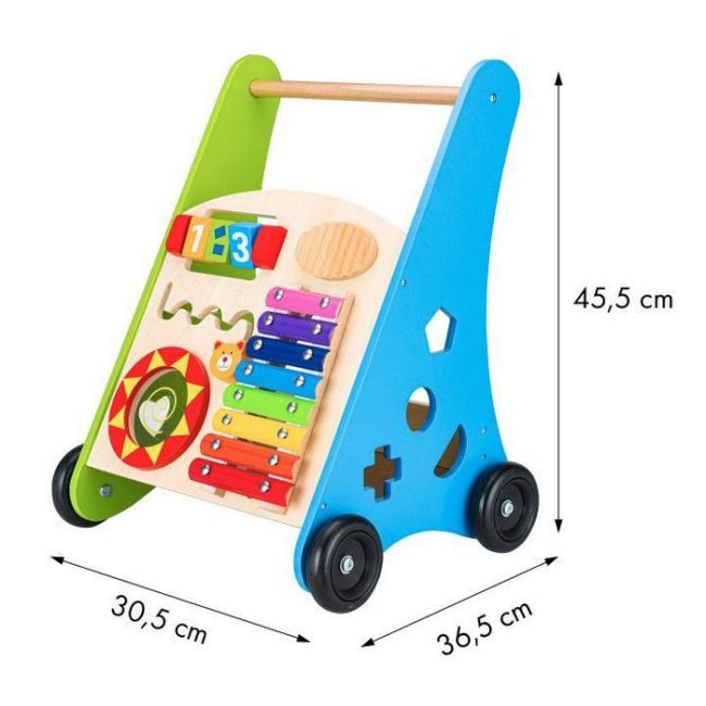 Antemergator educational din lemn cu tambal si blocuri ecotoys tl00011 edeeditl00011
