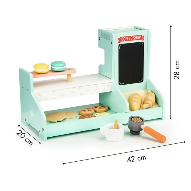 Bucatarie de lemn, coffee shop ecotoys 4442 edeedi4442