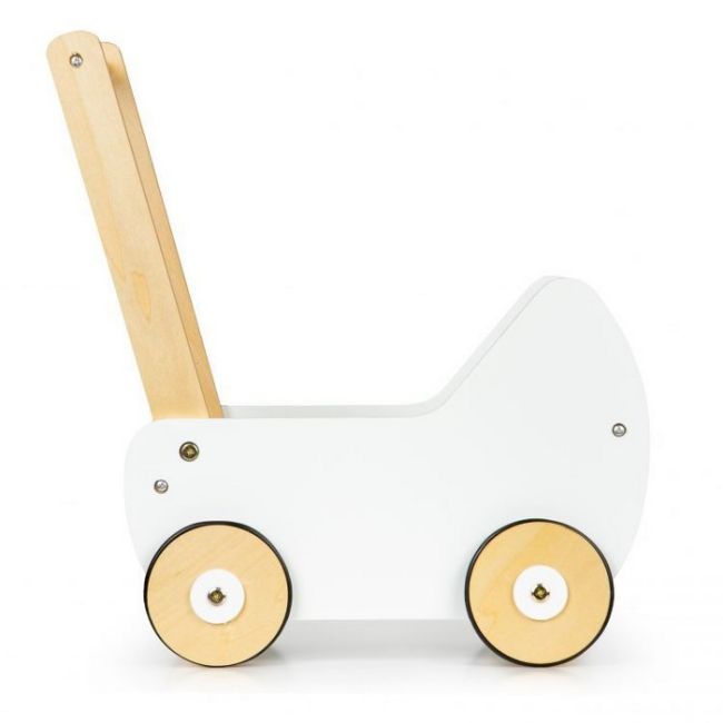 Carucior pentru papusi din lemn ecotoys esc-w-0173 edeediesc-w-0173