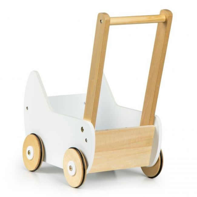 Carucior pentru papusi din lemn ecotoys esc-w-0173 edeediesc-w-0173