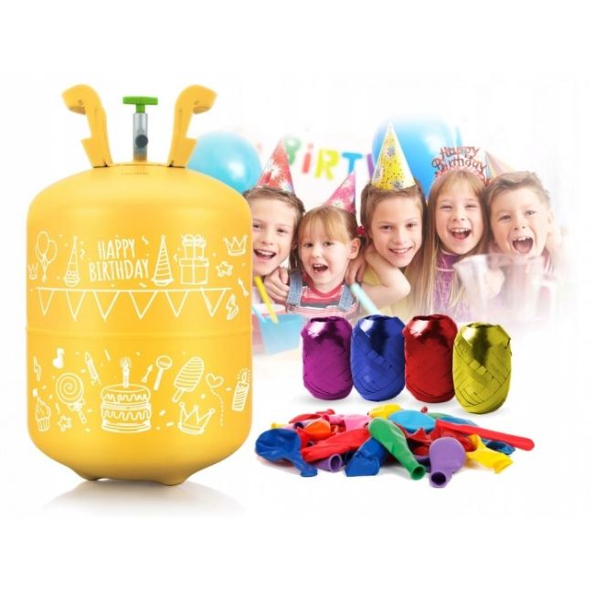Cilindru cu heliu 0.20 m3 cu 30 de baloane si 40m panglica ricokids 799000  edeedi799000