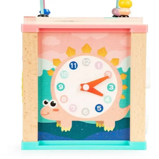 Cub educational din lemn ecotoys dino hm015471 edeedihm015471