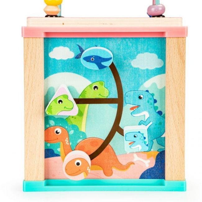 Cub educational din lemn ecotoys dino hm015471 edeedihm015471