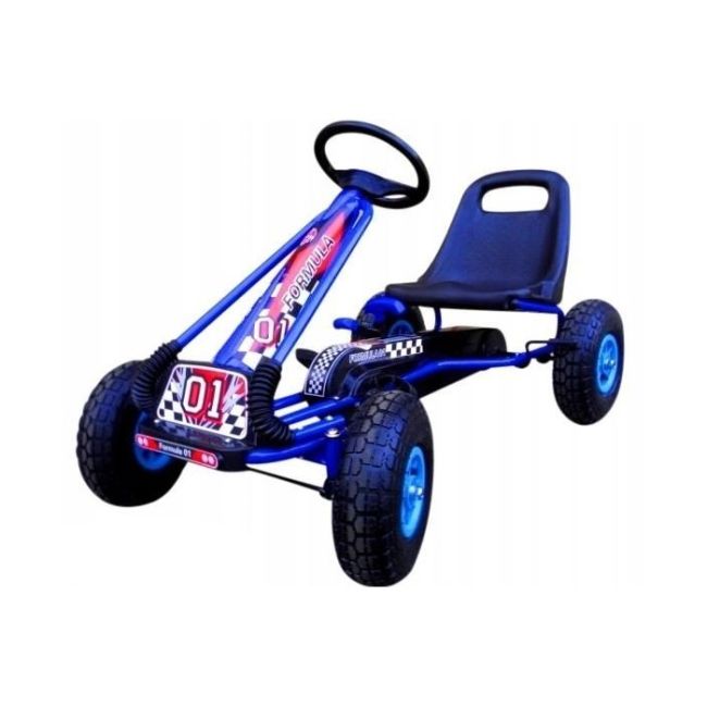 Kart cu pedale gokart, 3-7 ani, roti gonflabile, g1 r-sport - albastru edeedia15albastru