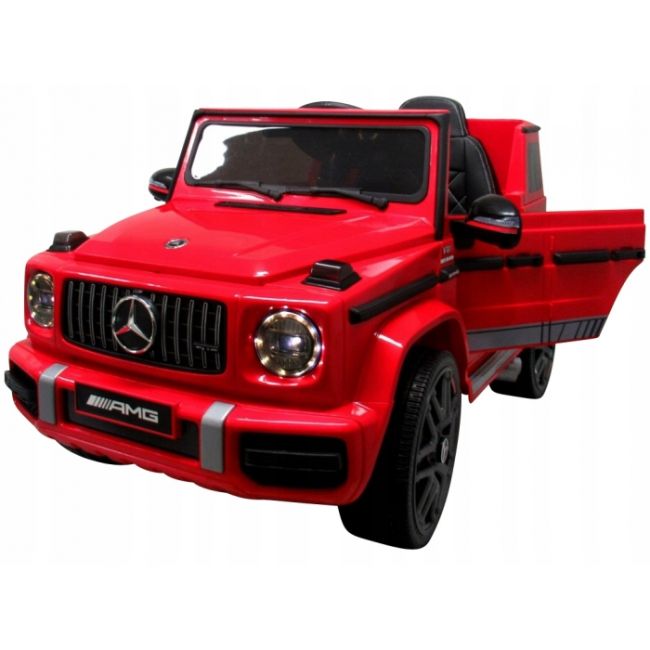 Masinuta electrica cu telecomanda, roti eva, scaun piele mercedes g63 - rosu edeedibbh-0002rosu