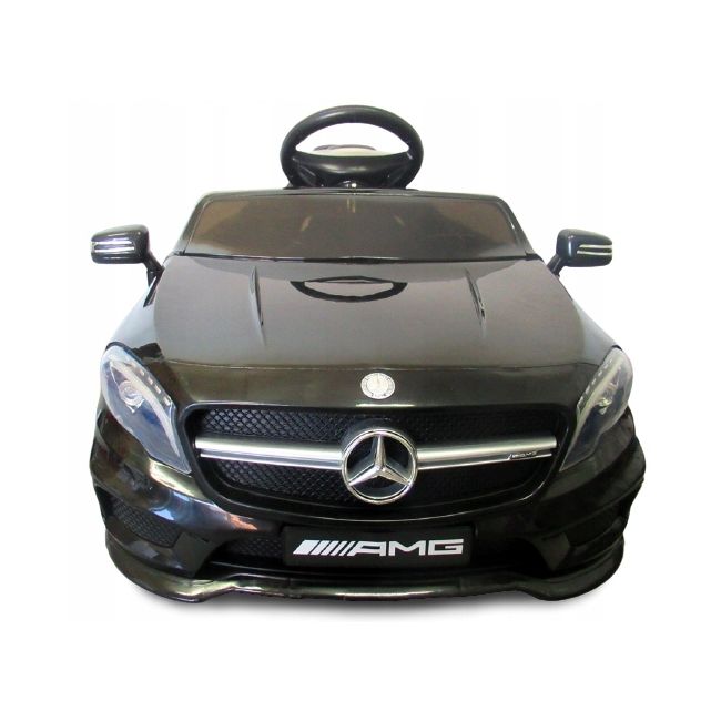 Masinuta electrica cu telecomanda, roti eva, scaun piele mercedes gla45 - negru edeediamggla45elnegru