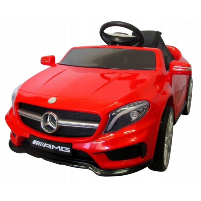 Masinuta electrica cu telecomanda, roti eva, scaun piele mercedes gla45 - rosu edeediamggla45elrosu