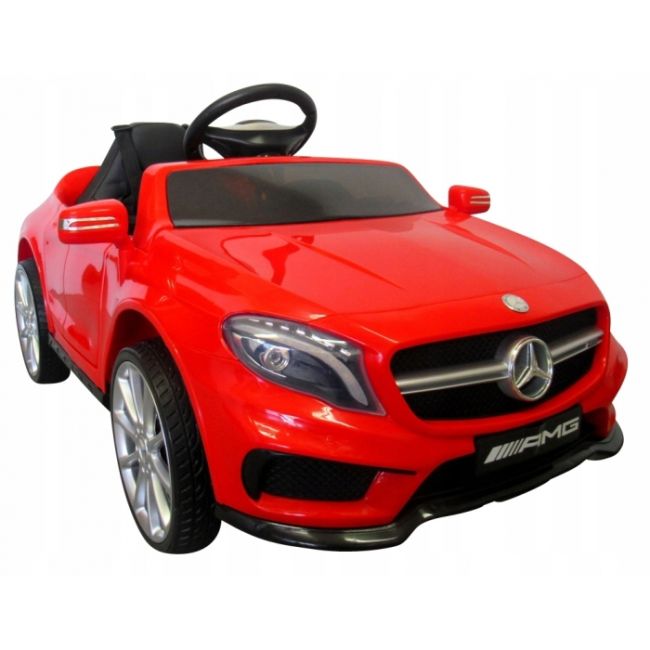 Masinuta electrica cu telecomanda, roti eva, scaun piele mercedes gla45 - rosu edeediamggla45elrosu