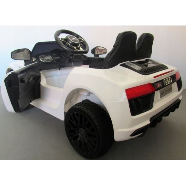 Masinuta electrica cu telecomanda audi r8 r-sport - alb edeedir8alb