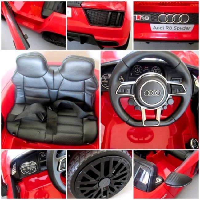Masinuta electrica cu telecomanda audi r8 r-sport - rosu edeedir8rosu