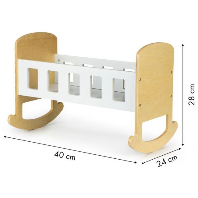 Patut balansoar din lemn pentru papusi ecotoys esc-w-0195 edeediesc-w-0195