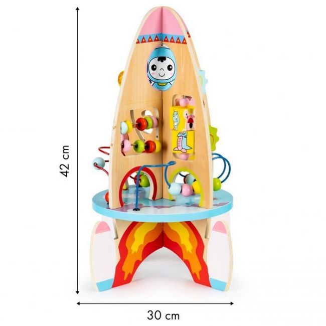 Racheta educationala din lemn 8 in 1 ecotoys tl88037 edeeditl88037
