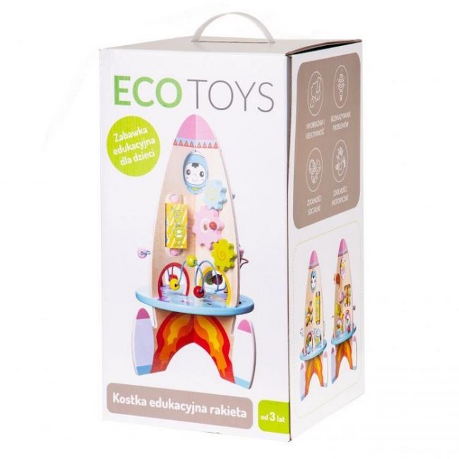 Racheta educationala din lemn 8 in 1 ecotoys tl88037 edeeditl88037