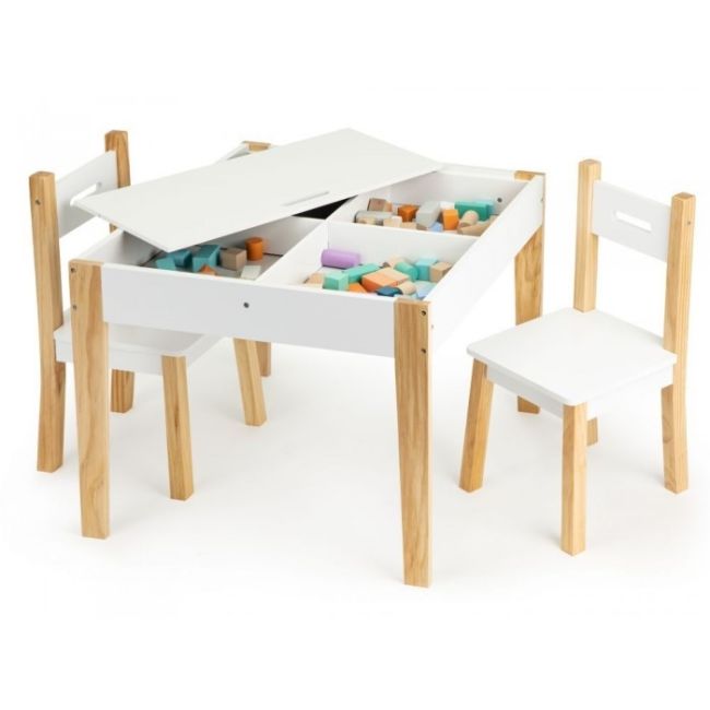 Set de masa cu doua scaune pentru copii ecotoys oti43 edeedioti43